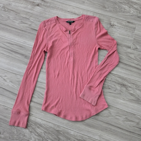 Ralph Lauren Tops - Ralph Lauren Pink Long Sleeve Tee -Size M